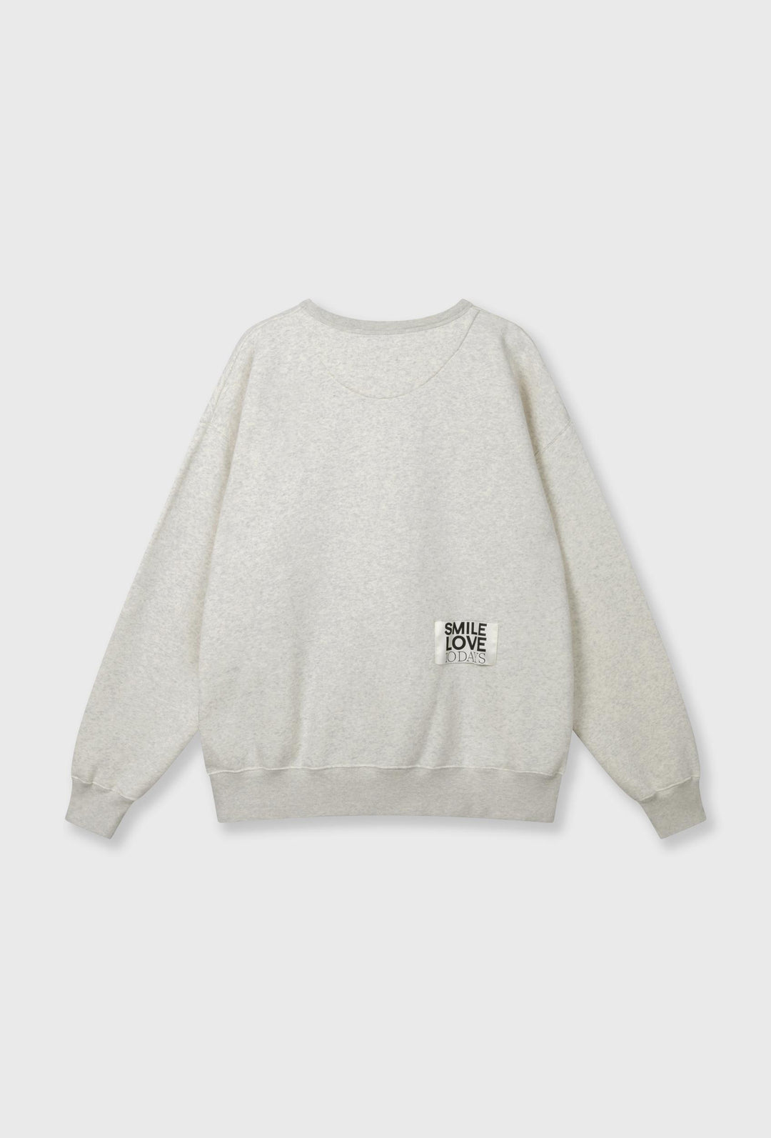 Beżowa bluza z metalicznym nadrukiem SMILE LOVE