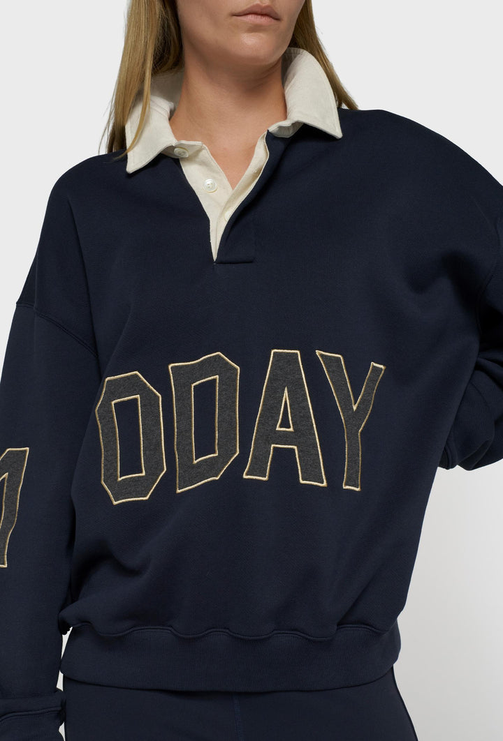 Bluza polo z kontrastowym kołnierzykiem 10DAYS