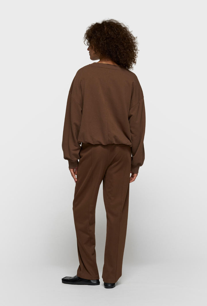 Brązowa bluza z aplikacją „10DAYS” i ozdobnymi nitami