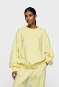 Nierozpinana bluza w pastelowym żółtym kolorze
