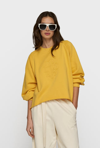 Bluza o luźnym kroju w żywym, żółtym kolorze