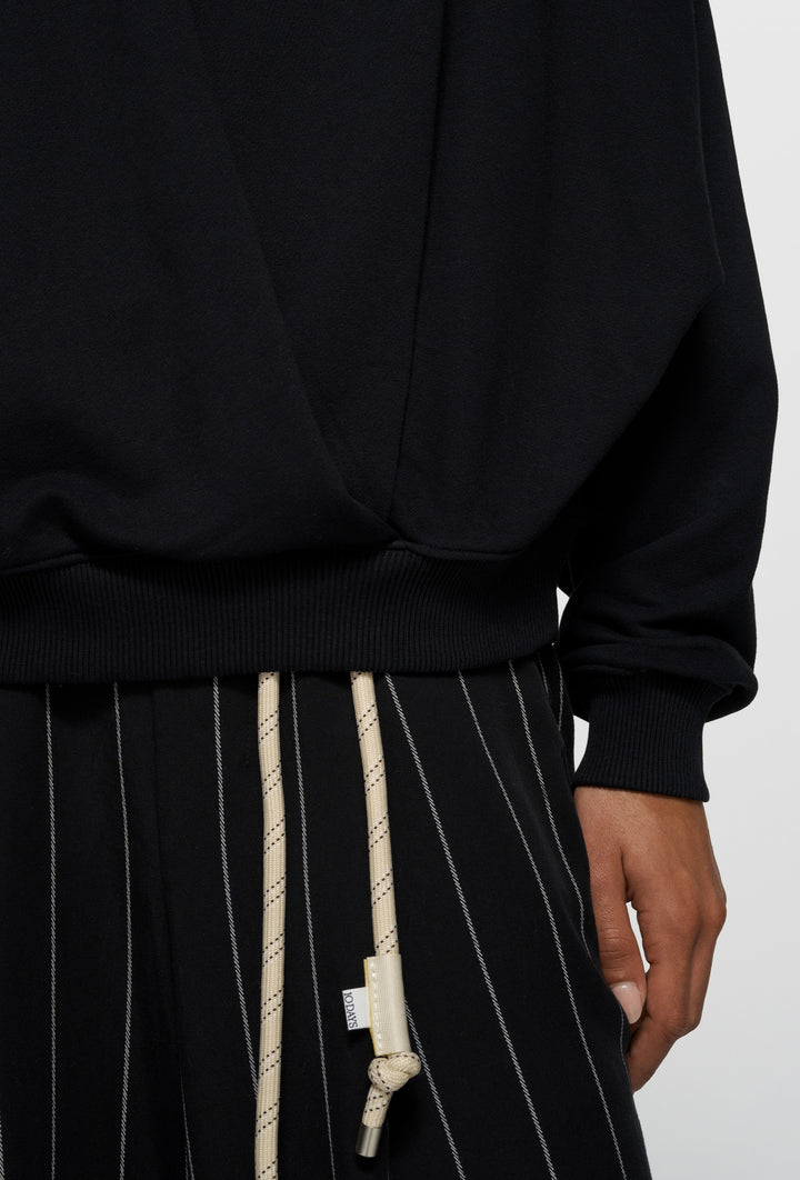 Czarna bluza oversize z haftem „10DAYS”