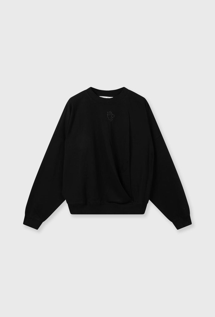 Czarna bluza oversize z haftem „10DAYS”