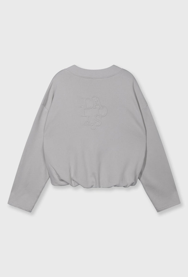 Bluza damska 10DAYS oversize z dekoltem V i haftem na plecach