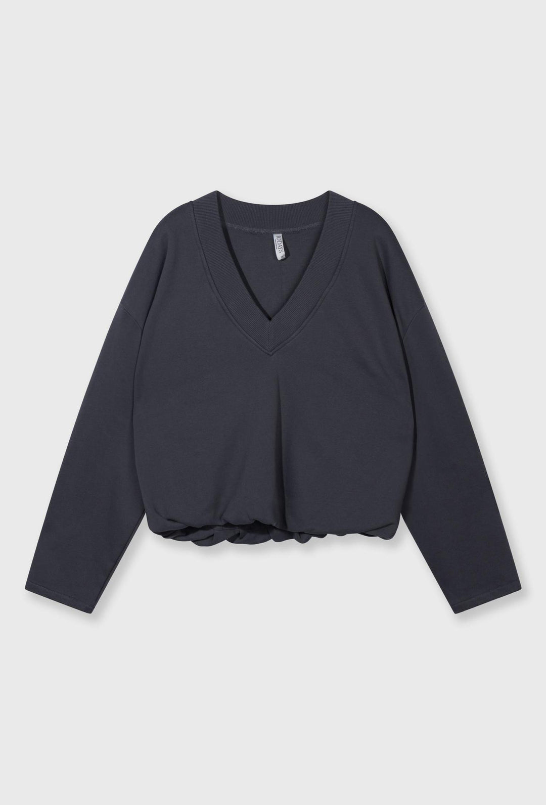 Bluza damska 10DAYS oversize z dekoltem V i haftem na plecach