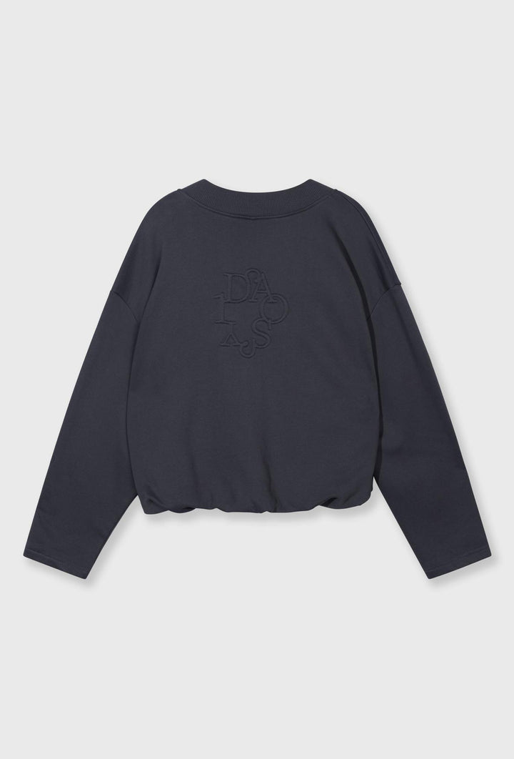 Bluza damska 10DAYS oversize z dekoltem V i haftem na plecach