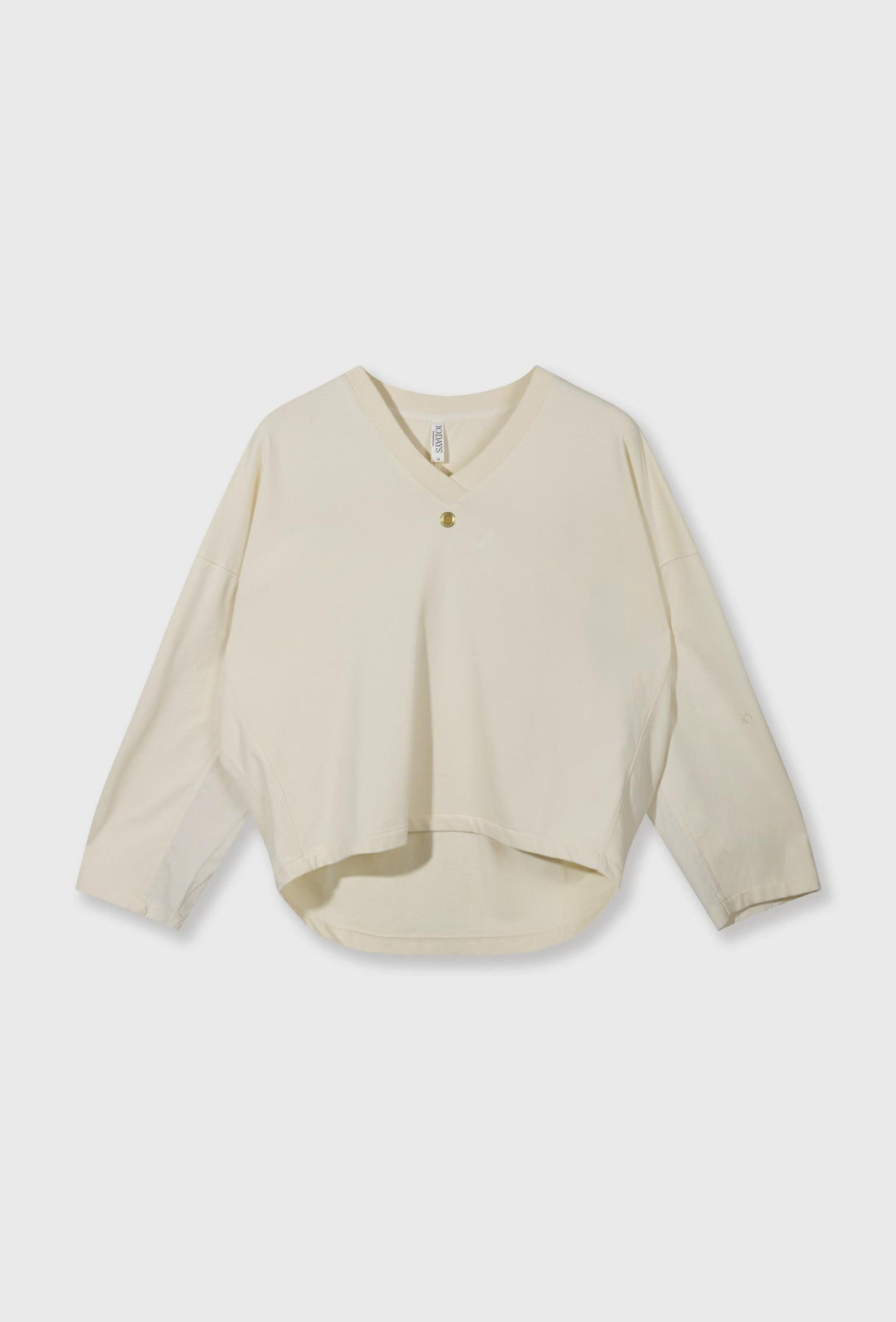 Oversizowa, minimalistyczna bluza w kremowym kolorze