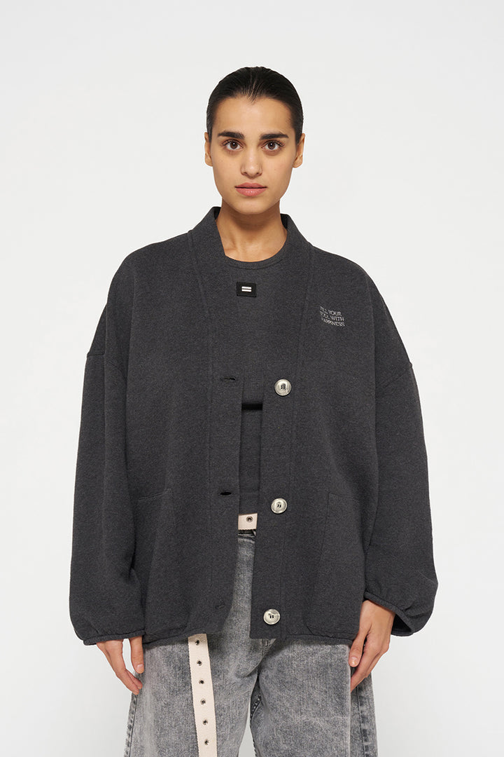 Rozpinana bluza dresowa o fasonie oversize