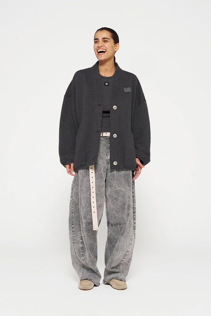 Rozpinana bluza dresowa o fasonie oversize