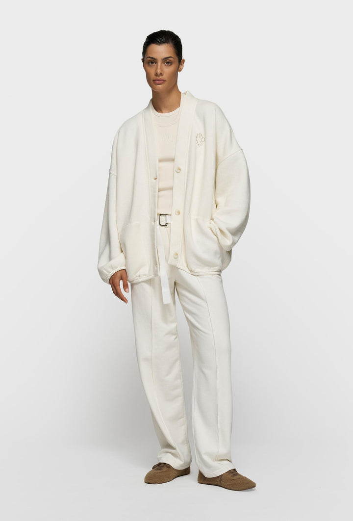 Kardigan dresowy z haftowanym logo