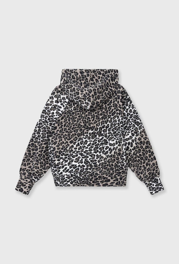 Bluza z kapturem w panterkowy wzór zapinana na zamek