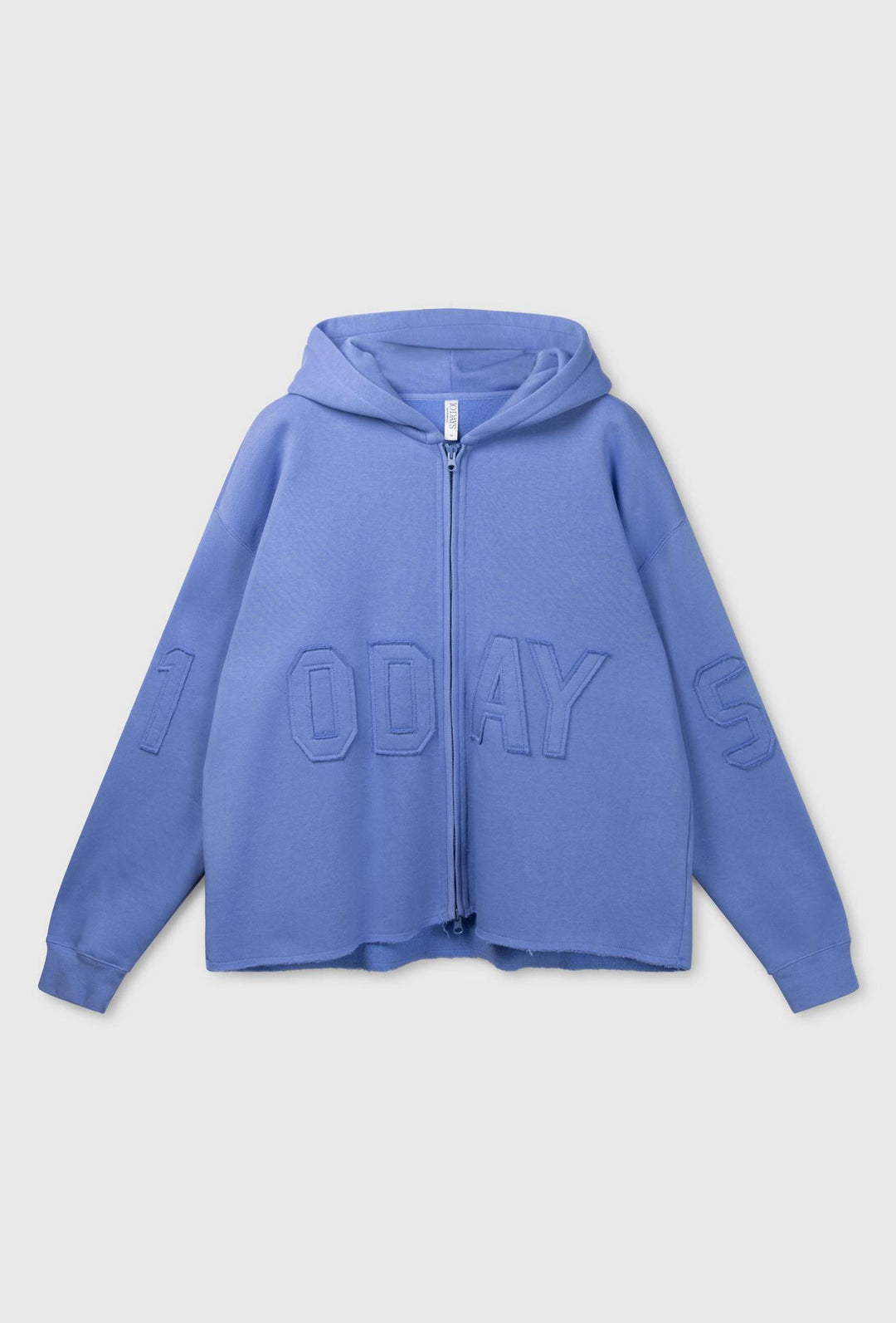 Niebieska bluza damska 10DAYS z kapturem i aplikacją logo