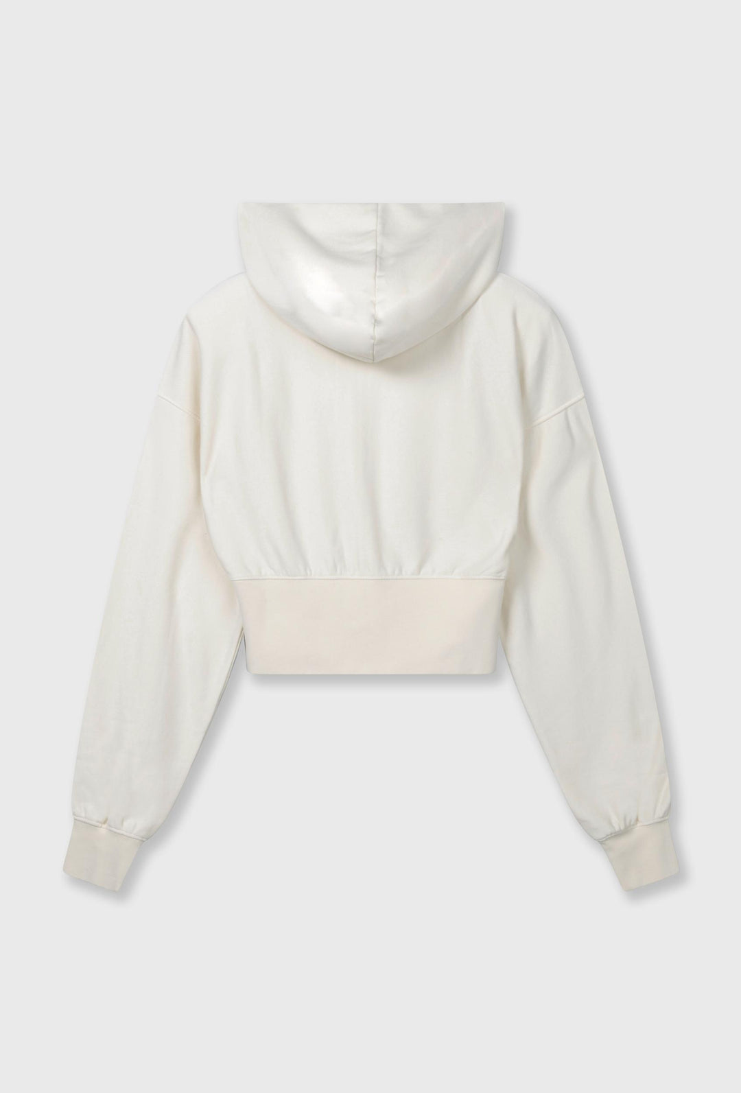 Ecru krótka bluza rozpinana z kapturem 10DAYS