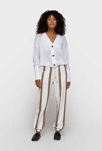 Lekki kardigan oversizowy w białym kolorze