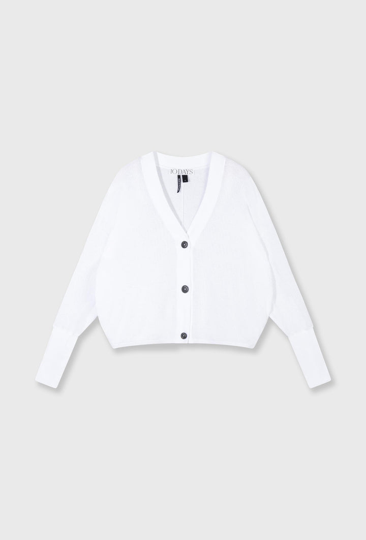 Lekki kardigan oversizowy w białym kolorze