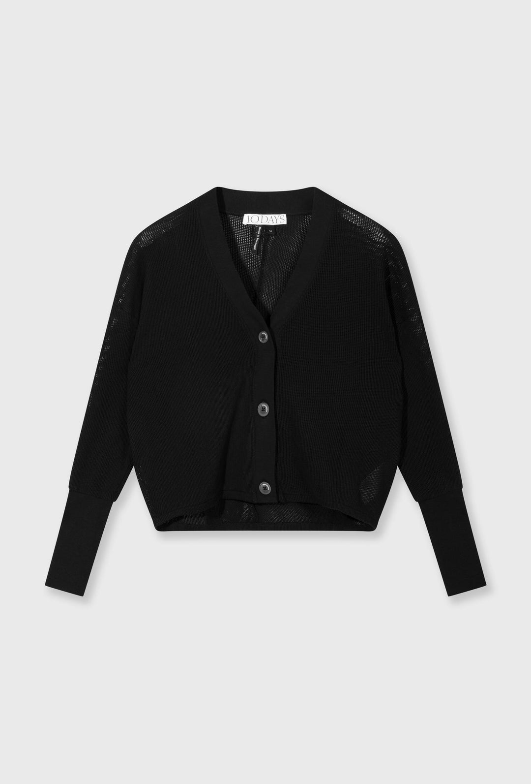 Ażurowy kardigan w czarnym kolorze