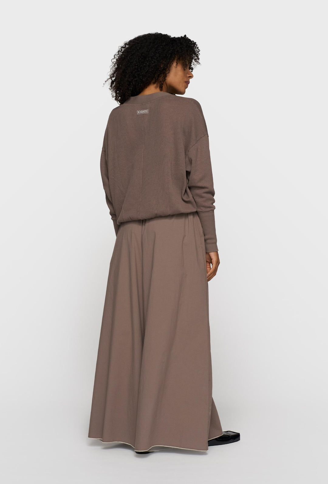 Rozpinany kardigan w kolorze taupe