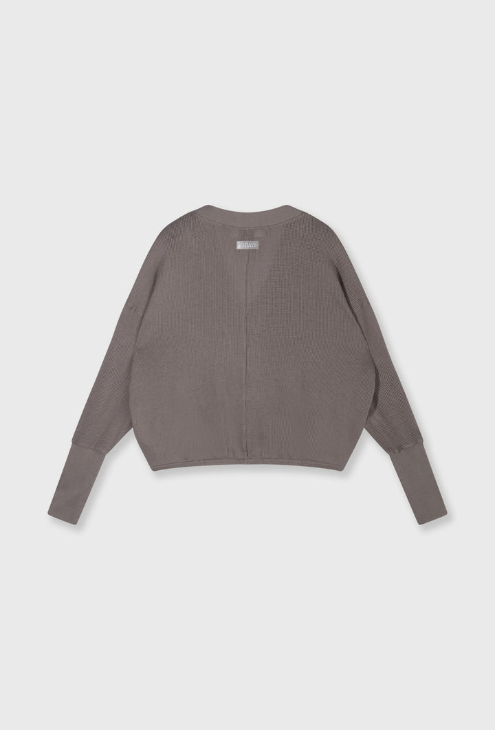 Rozpinany kardigan w kolorze taupe