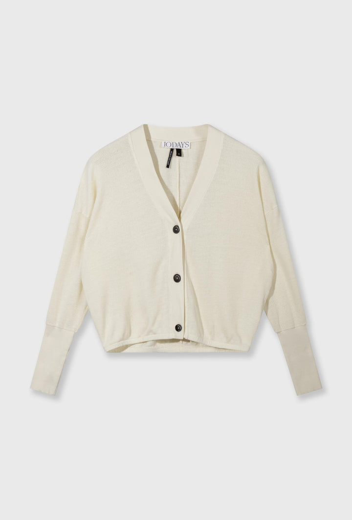 Lekki rozpinany kardigan w kolorze ecru