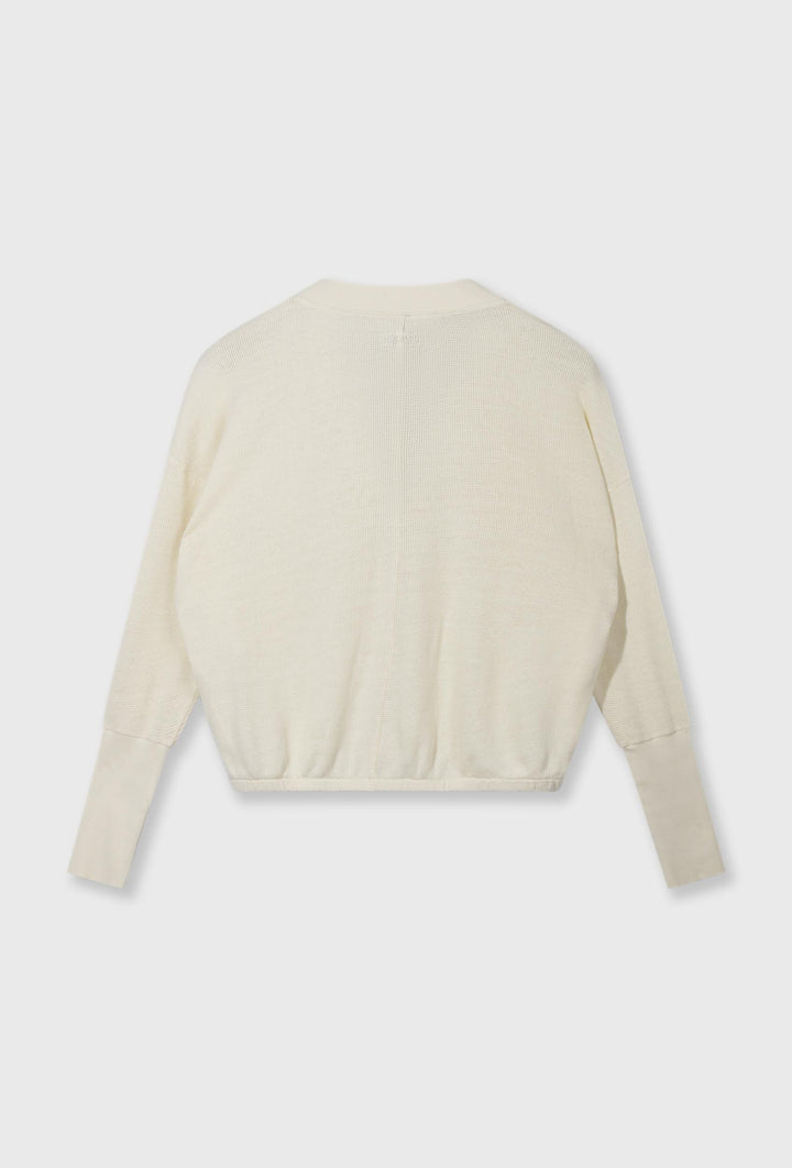 Lekki rozpinany kardigan w kolorze ecru