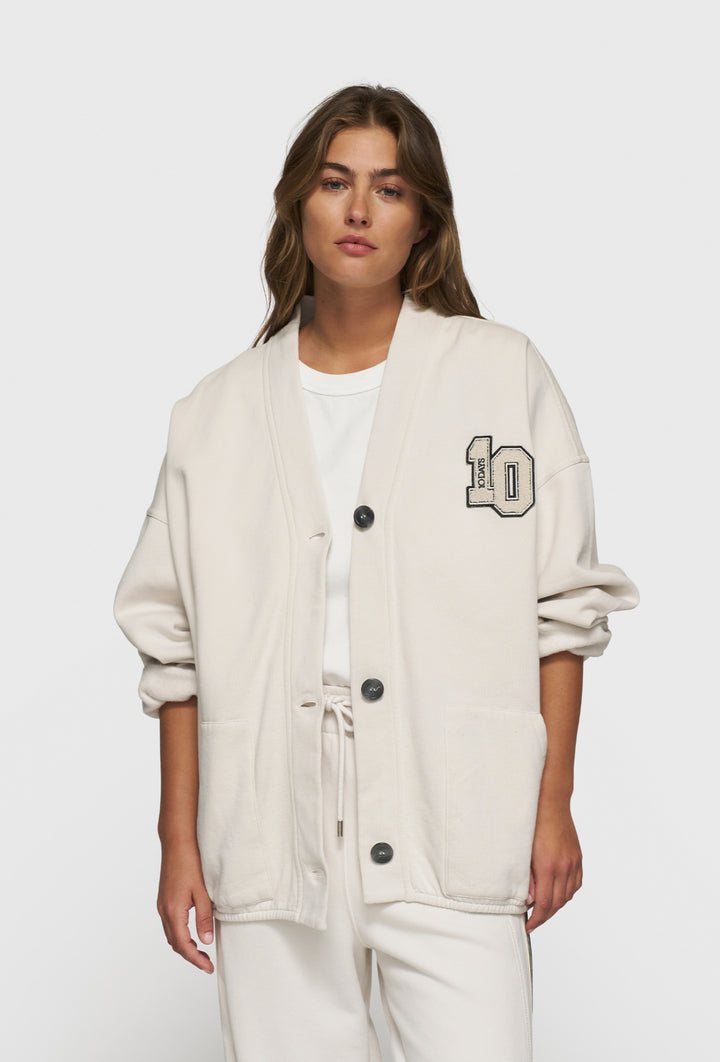 Rozpinana bluza bez kaptura w pudrowym kolorze