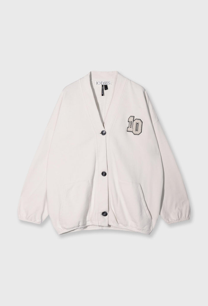Rozpinana bluza bez kaptura w pudrowym kolorze
