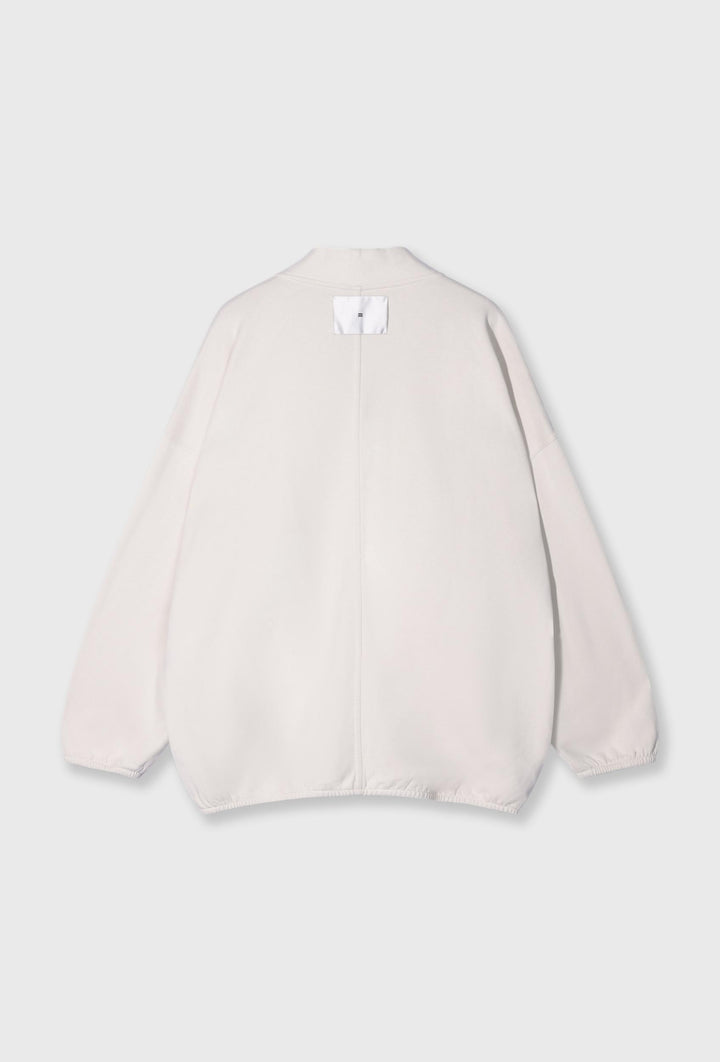 Rozpinana bluza bez kaptura w pudrowym kolorze
