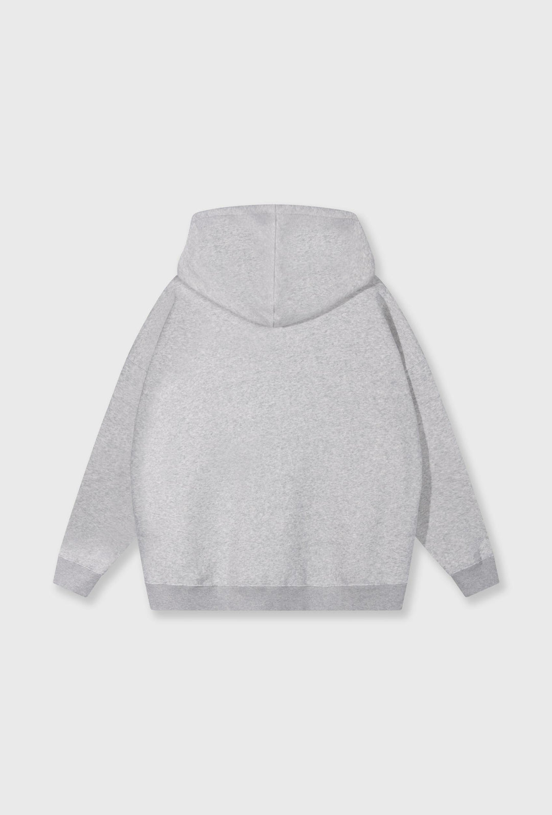 Rozpinana bluza oversize z kapturem szary melanż