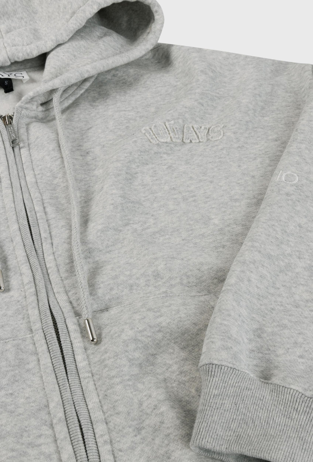 Rozpinana bluza oversize z kapturem szary melanż