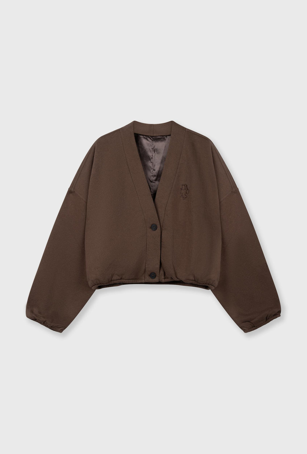 Kardigan o swobodnym kroju z haftowanym logo