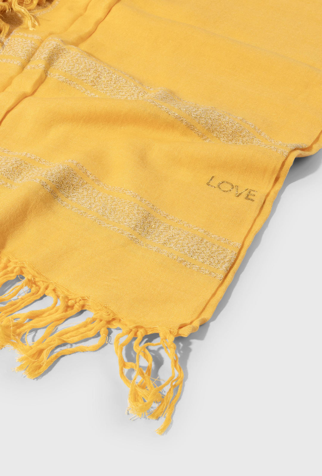 Szal w energetycznym, żółtym kolorze