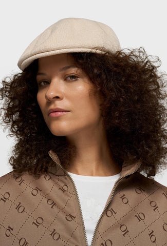 Beżowy kaszkiet 10DAYS o miękkiej strukturze