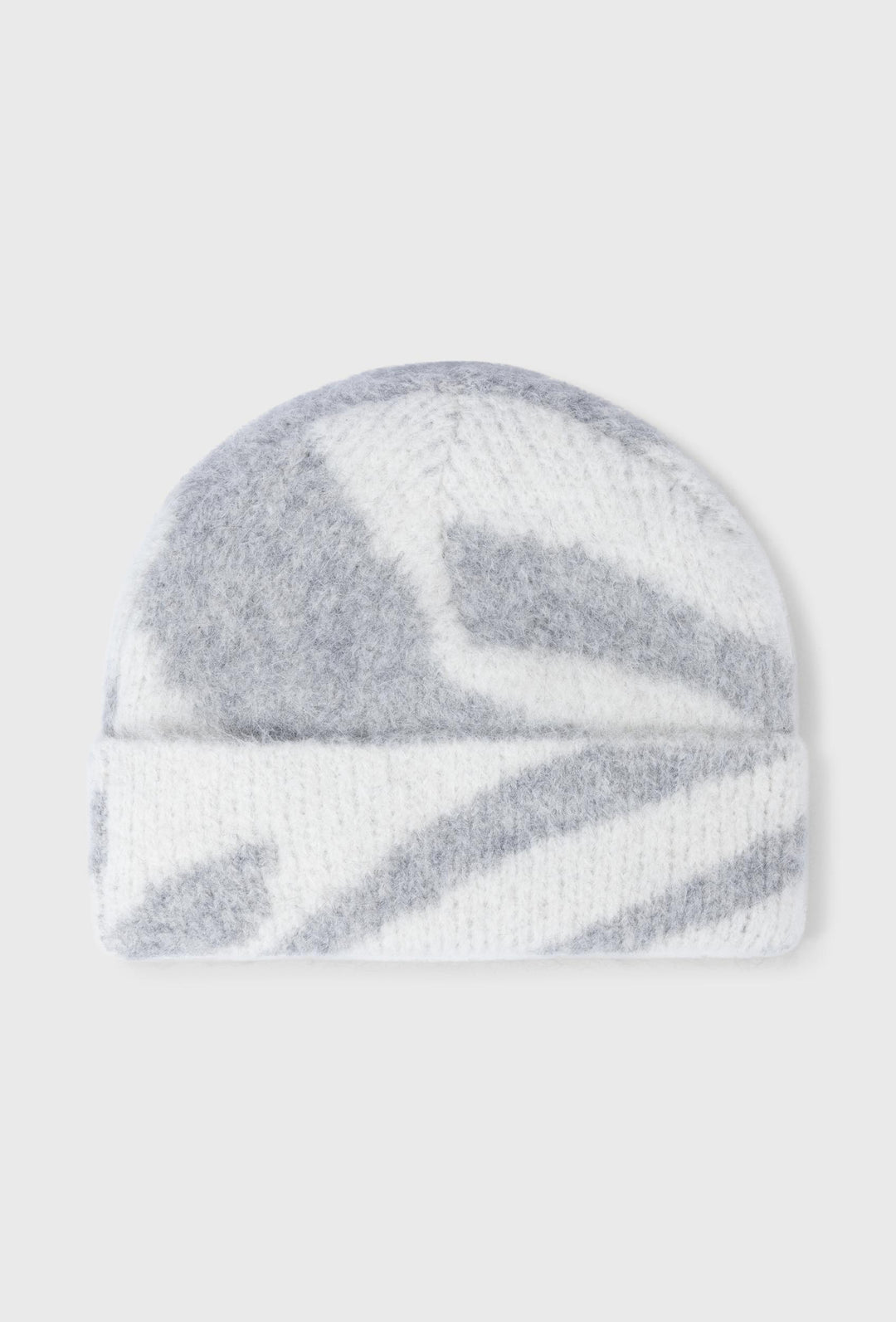 Czapka beanie w szaro-biały wzór 10DAYS