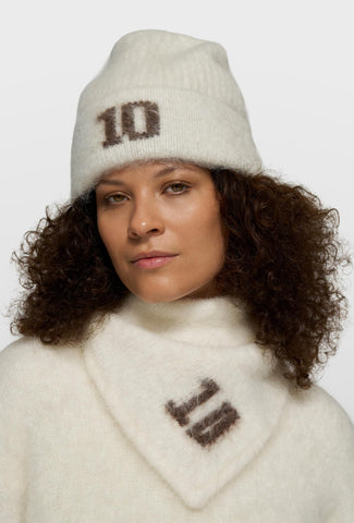 Kremowa czapka beanie 10DAYS z miękkiej dzianiny