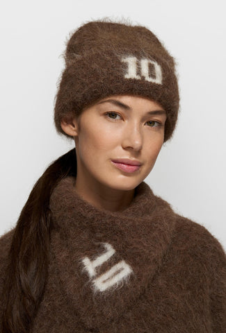 Brązowa czapka beanie 10DAYS z miękkiej dzianiny