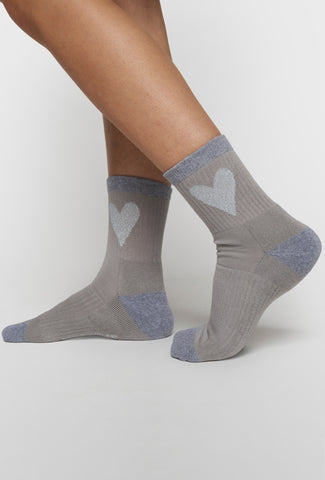 Skarpetki bawełniane Heart Grey