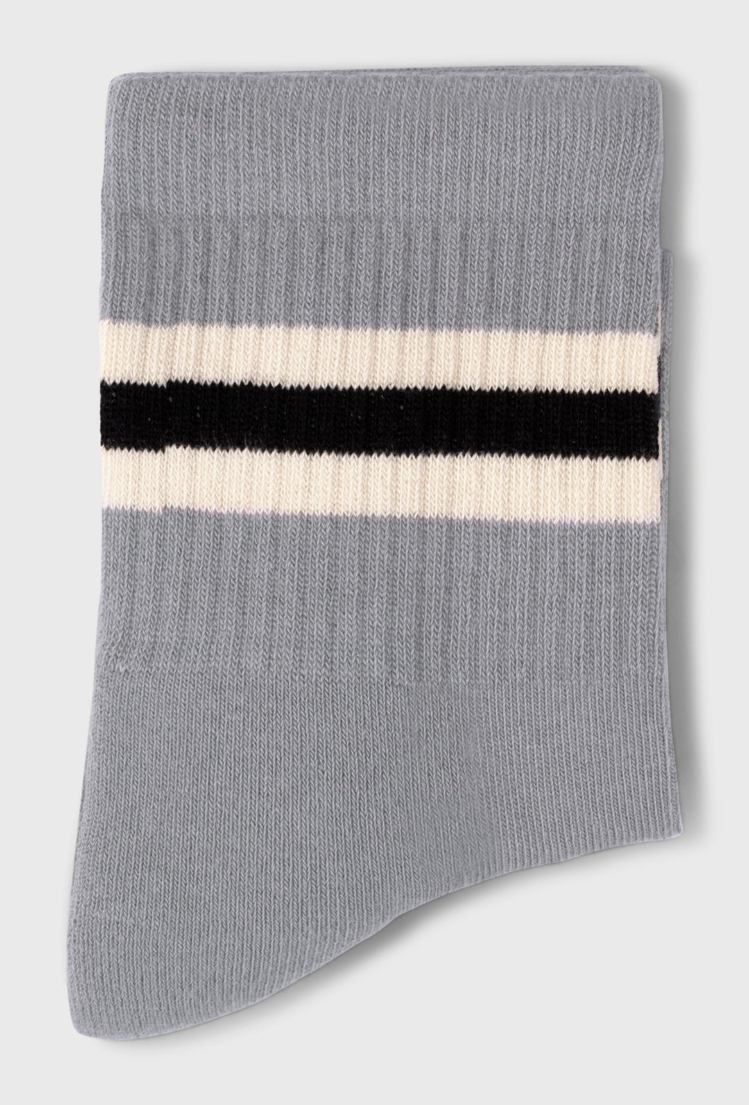 Skarpetki z prążkowanej dzianiny w kontrastowe paski