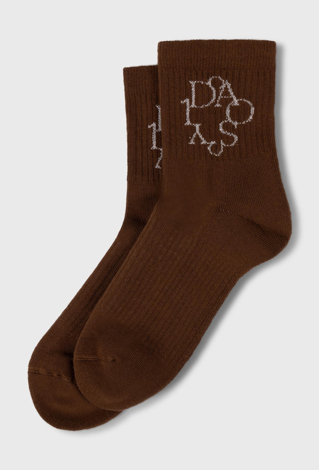 Skarpetki z prążkowanej dzianiny z haftowanym logo