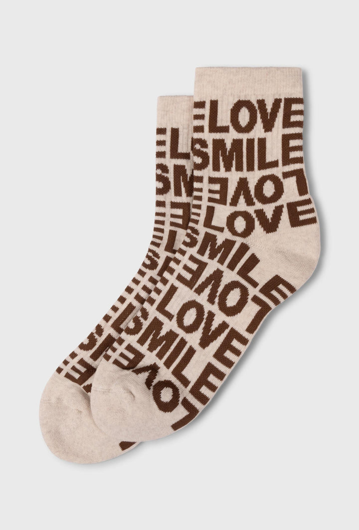 Skarpetki z nadrukiem "SMILE LOVE"