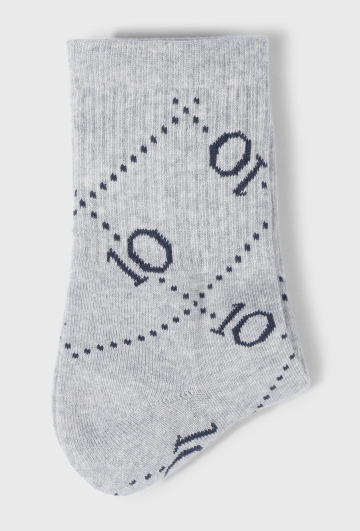 Szare skarpetki z graficznym wzorem 10DAYS