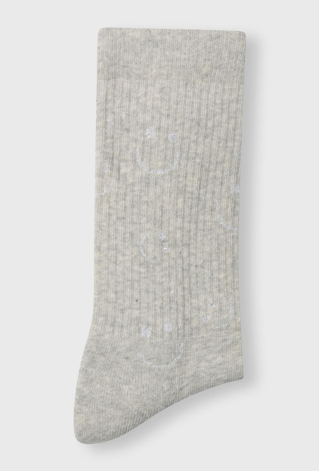 Skarpetki w szarym kolorze z delikatną aplikacją
