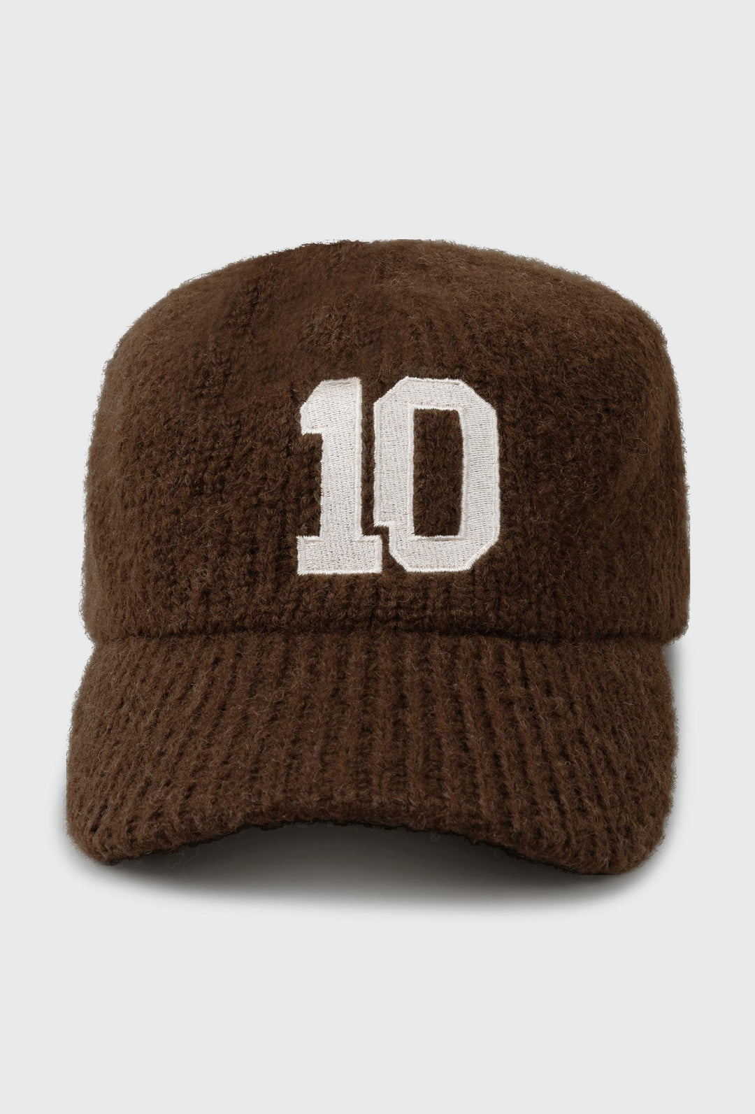 Brązowa czapka z daszkiem 10DAYS z miękkiej dzianiny