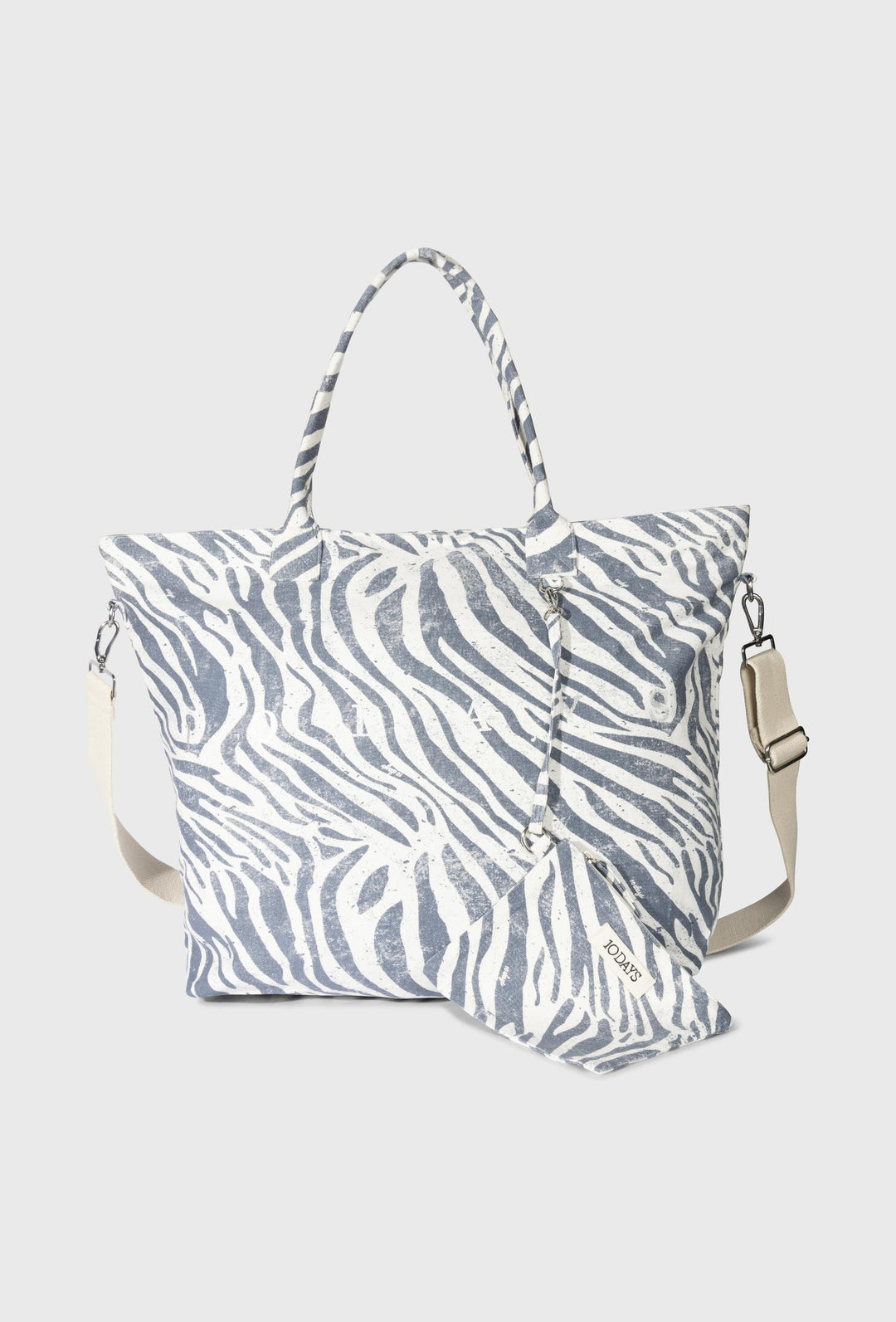 Torba damska shopper 10DAYS ze zwierzęcym printem
