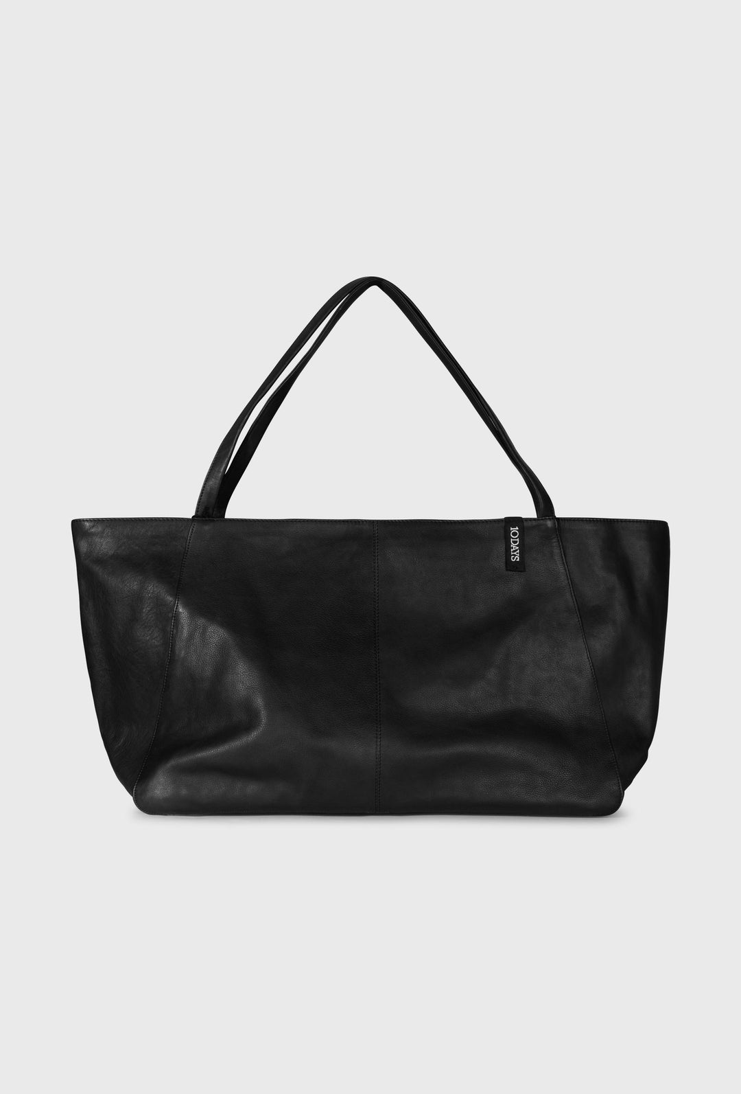 Czarna skórzana torba shopper 10DAYS