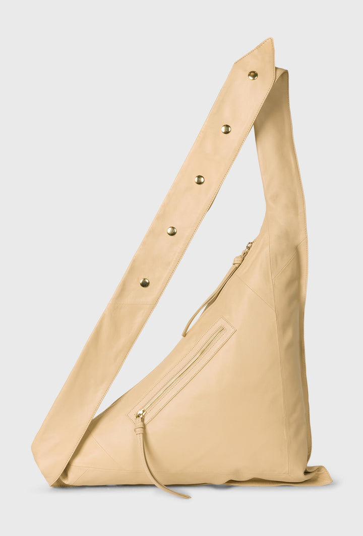 Beżowa, dzianinowa czapka beanie 10DAYS z haftowanym logo