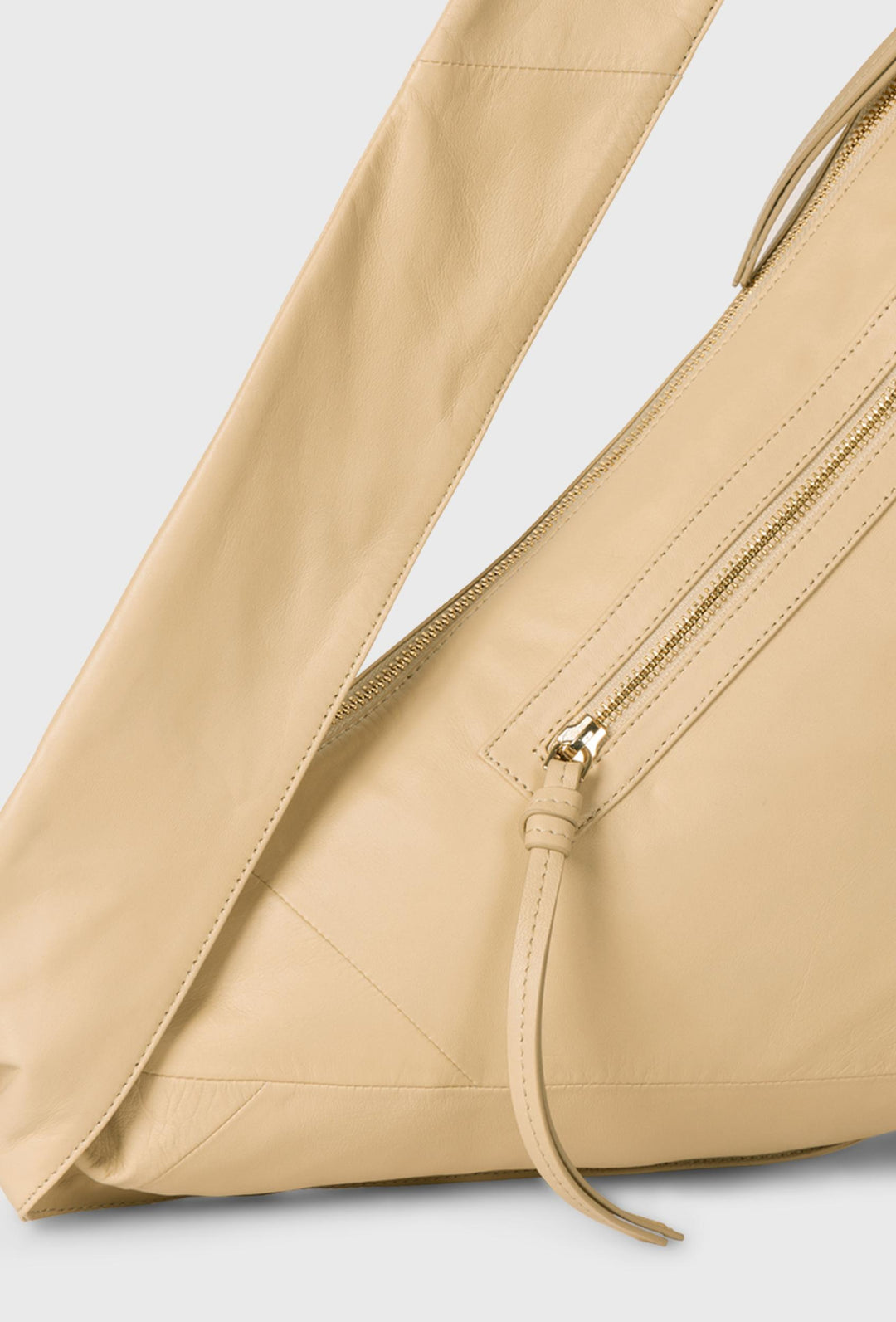 Beżowa, dzianinowa czapka beanie 10DAYS z haftowanym logo