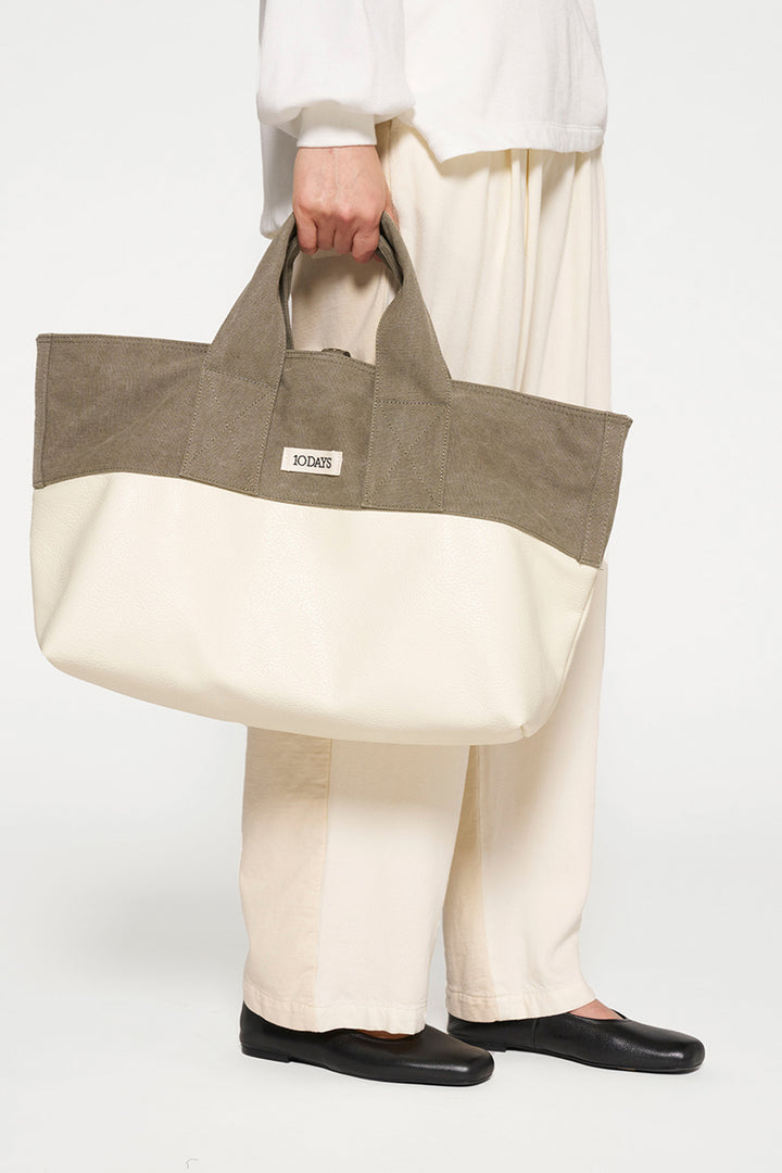 Dwukolorowa torba shopper