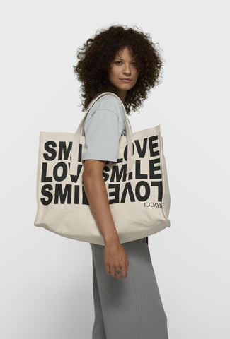 Płócienna torba shopper „SMILE LOVE”