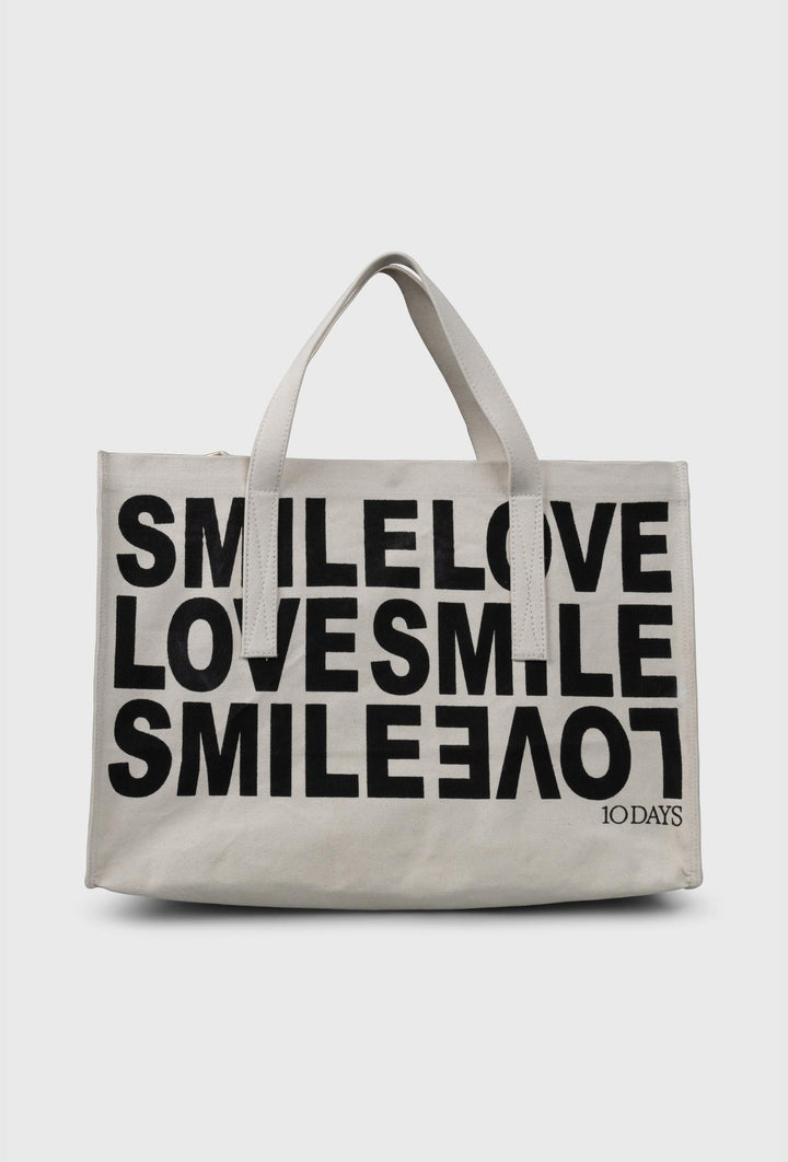 Płócienna torba shopper „SMILE LOVE”