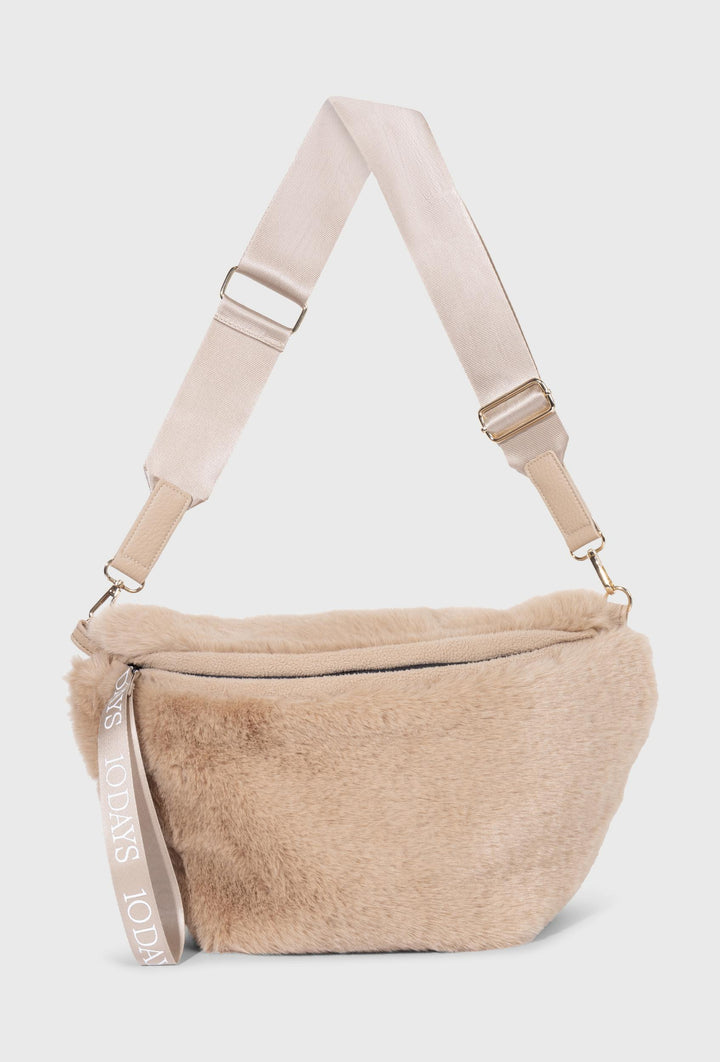 Torebka 10DAYS typu crossbody z futrzanym wykończeniem